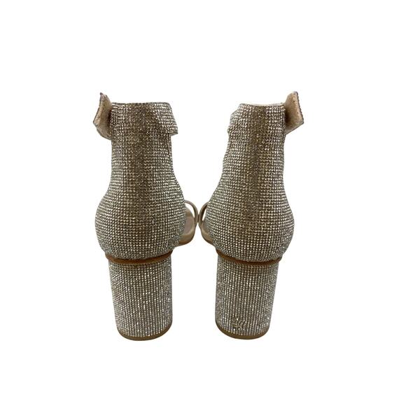 Jeffrey Campbell Laura Ankle Strap Sandal Womens Size 10 Rhinestone Heels - Picture 5 of 8